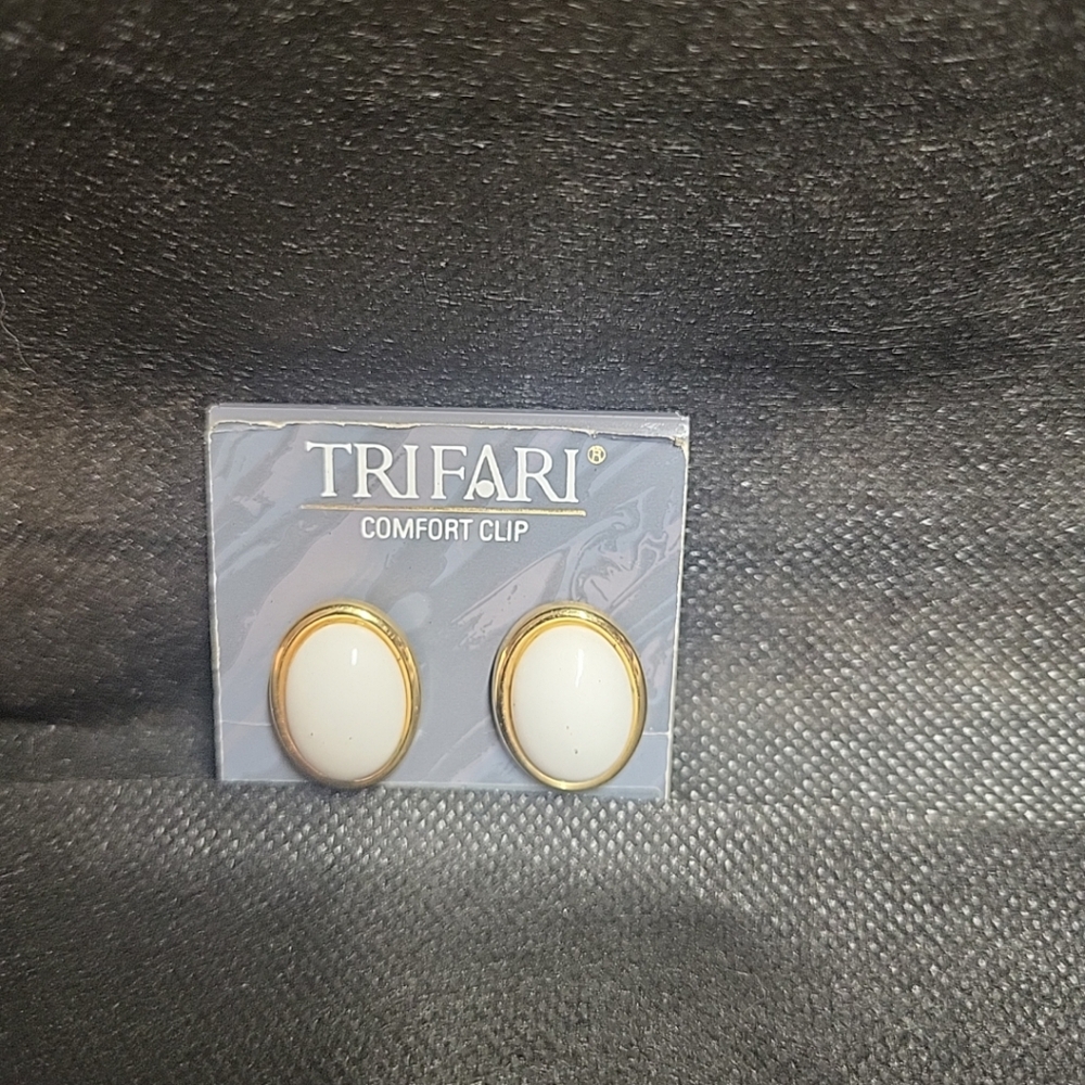 Trifari clip on earrings